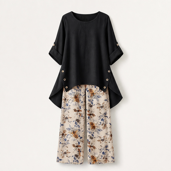 Willowen – Breathable Cotton-Linen High-Low 2-Piece Boho Summer Set + 50% OFF