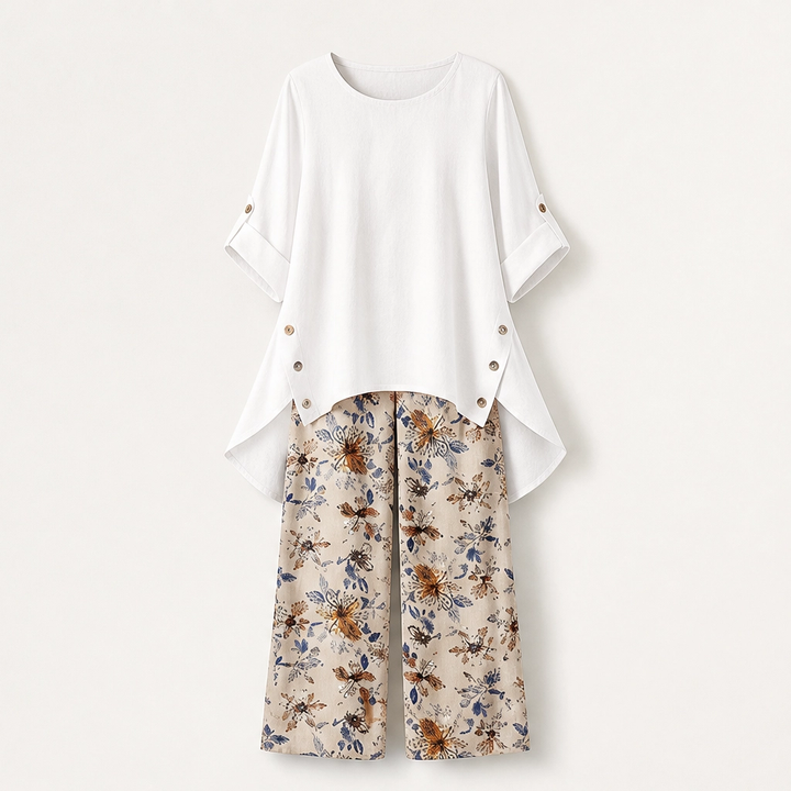 Willowen – Breathable Cotton-Linen High-Low 2-Piece Boho Summer Set + 50% OFF