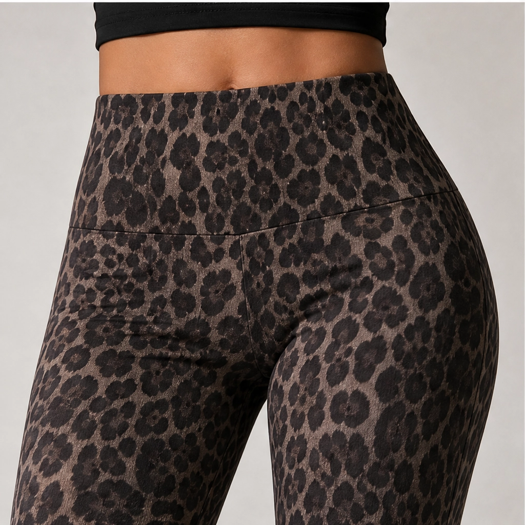 Sableau – Leopard-Print Chiffon Wide-Flare Trousers+ 50% OFF