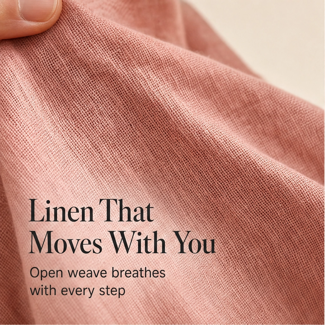 Willowmere – Airy Linen-Blend V-Neck Oversized Jumpsuit with Pockets + 50% OFF