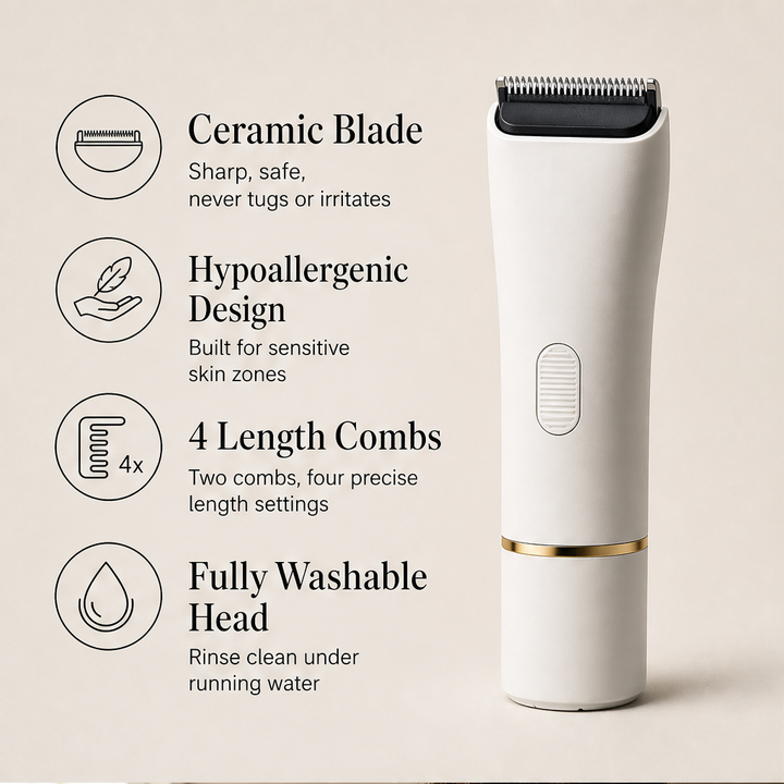 Purelume – Ceramic Blade 3-in-1 Beard, Nose &amp; Body Trimmer + 50% OFF features