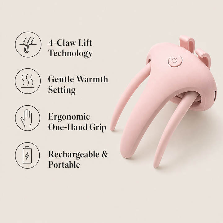 Crownlift – Rechargeable Heated Root Volumizer Clip + 50% OFF features