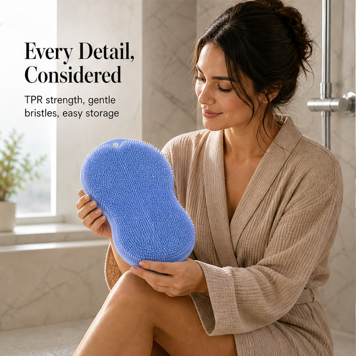 SoleHaven – Hands-Free Suction Grip Silicone Foot Scrubber Mat + 50% OFF features