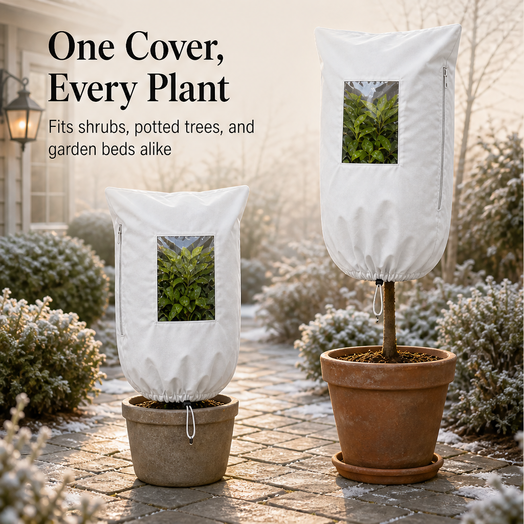 Frostshield – Breathable Zip-Up Winter Cover for Shrubs and Potted Trees + 50% OFF detail