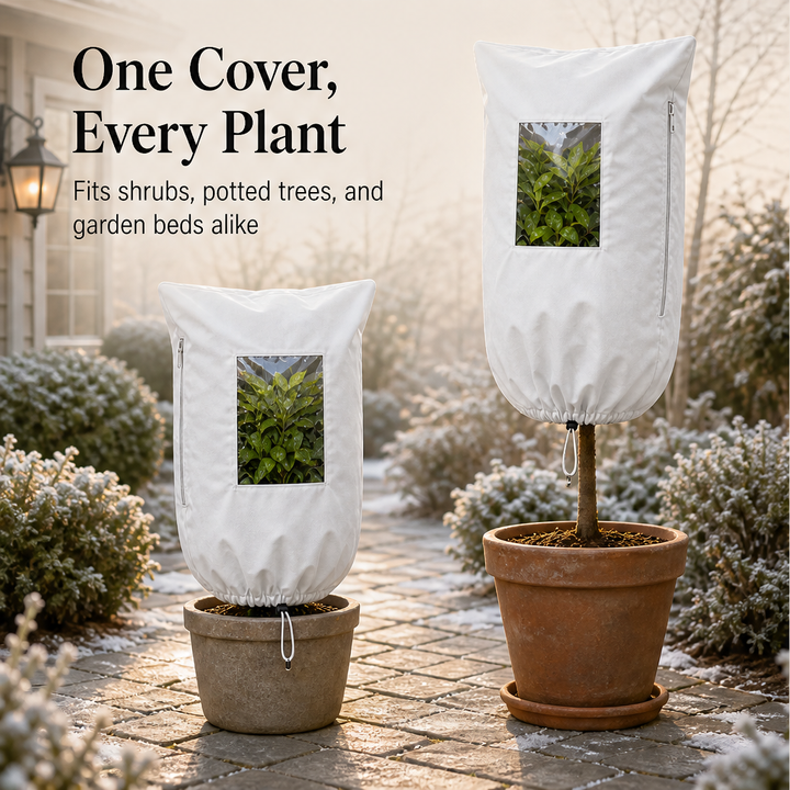 Frostshield – Breathable Zip-Up Winter Cover for Shrubs and Potted Trees + 50% OFF detail
