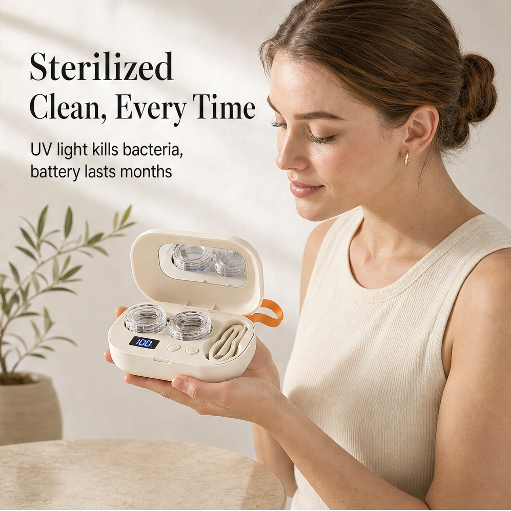 Clarivue – Sonic Deep-Clean Rechargeable Contact Lens Cleaner + 50% OFF features