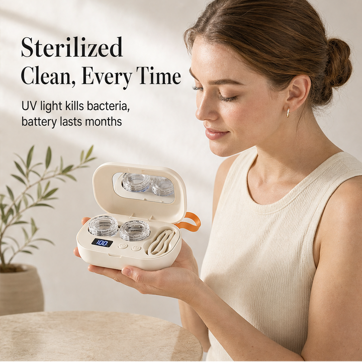 Clarivue – Sonic Deep-Clean Rechargeable Contact Lens Cleaner + 50% OFF features