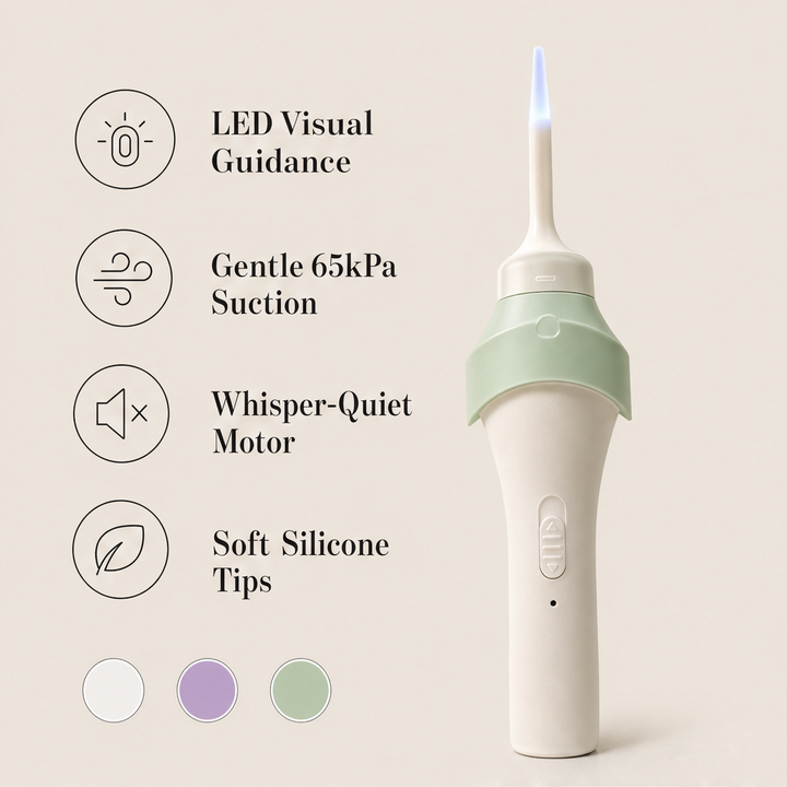 Glowlobe – LED-Guided Gentle Suction Ear Cleaner + 50% OFF features