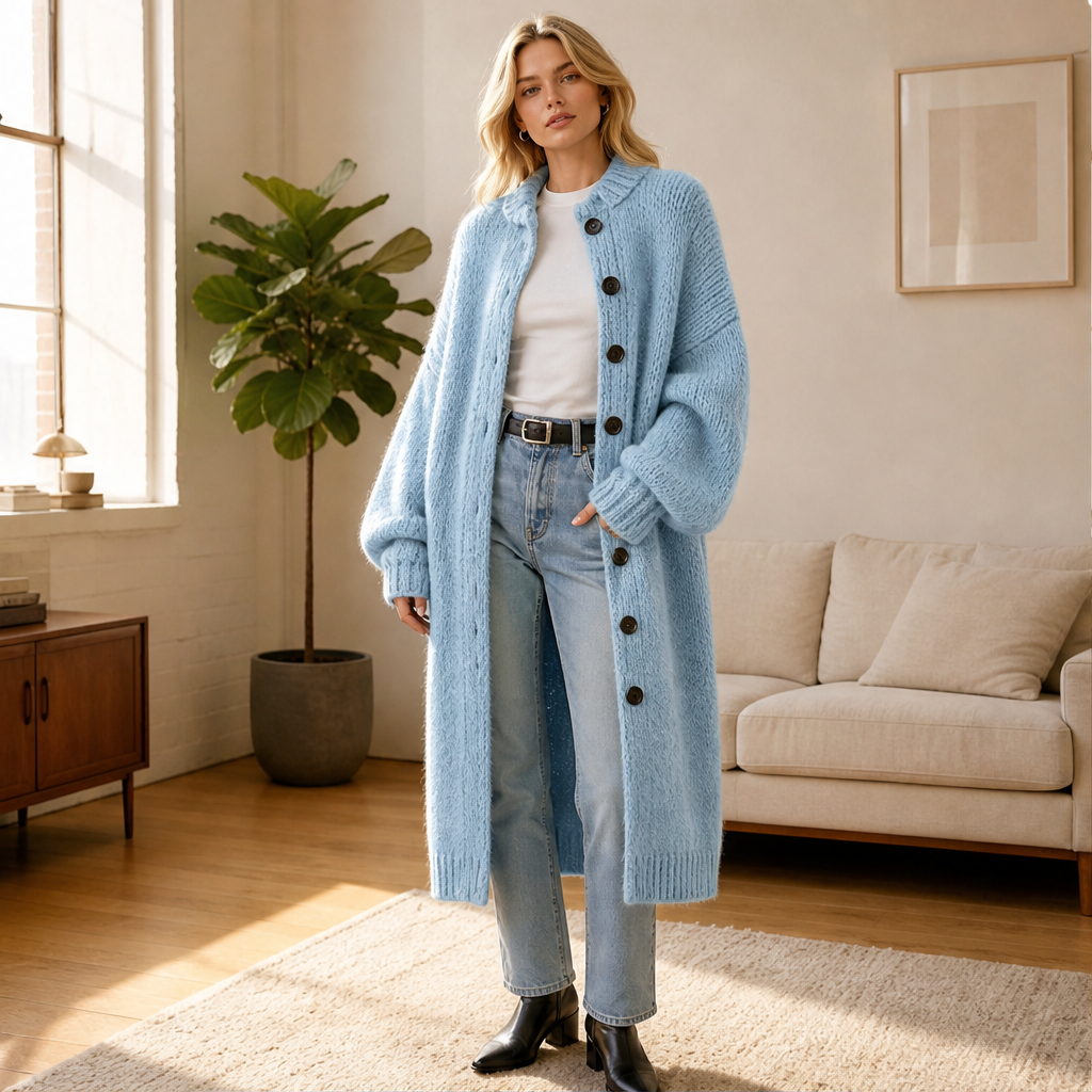 Fernloom – Oversized Chunky Knit Long Cardigan Coat + 50% OFF lifestyle