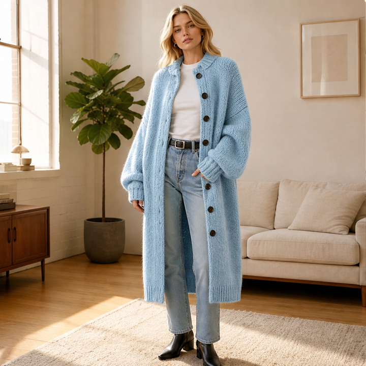 Fernloom – Oversized Chunky Knit Long Cardigan Coat + 50% OFF lifestyle