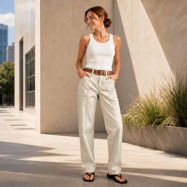 Vertaline – Tailored Straight-Leg Reinforced Seam Trousers + 50% OFF lifestyle