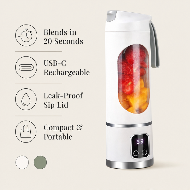 Sipwell – Cordless USB-C Rechargeable Personal Blender + 50% OFF features