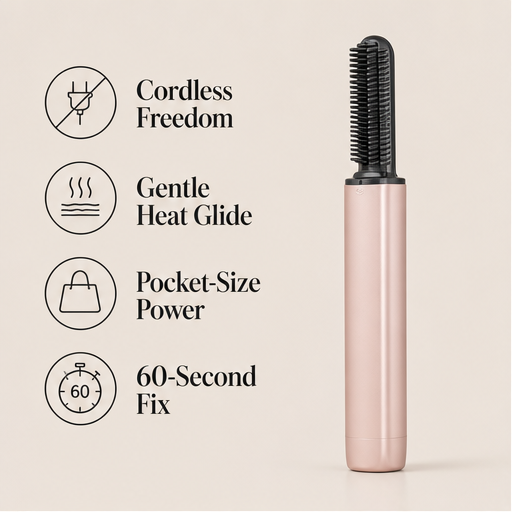 Bangura – Cordless Heated Mini Styling Comb for Fast Fringe Touch-Ups features