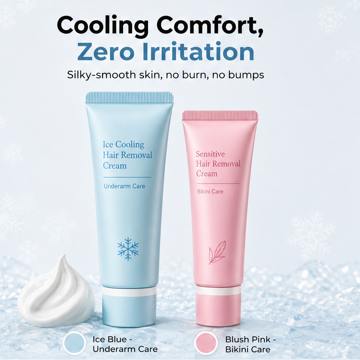 Frostelle – Ice Sensation Dual Hair Removal Cream for Underarms &amp; Bikini + 1+1 FREE features