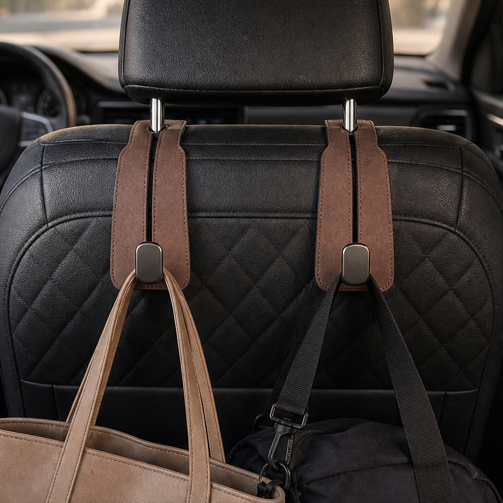 Backseat Foundry – Steel-Core Dual Hook Car Headrest Organizer + 50% OFF lifestyle