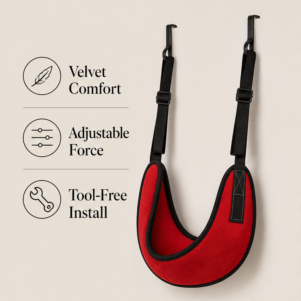 Cervalign – Adjustable Over-Door Cervical Traction Neck Cushion + 50% OFF features