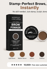 Archella – Waterproof Matte Brow Pomade Stamp Kit with 10 Reusable Templates + BUY 1 + PICK 1 FREE COLOR