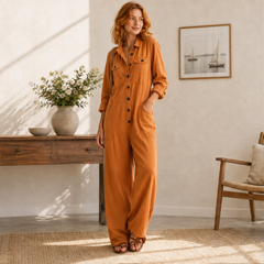 Fieldbury – Relaxed Wide-Leg Cargo Jumpsuit + 50% OFF