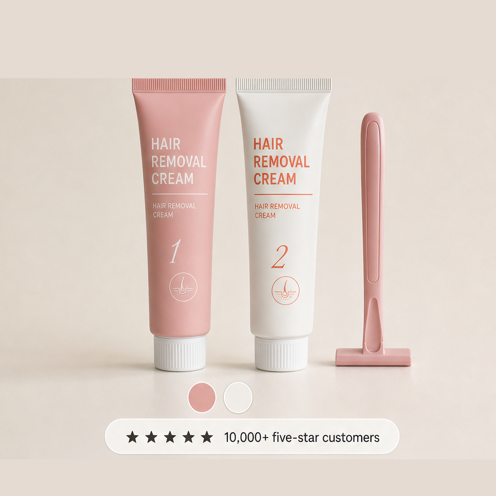 Velmora – Painless Hair Removal Cream & Soothing Gel Kit + 1+1 FREE features