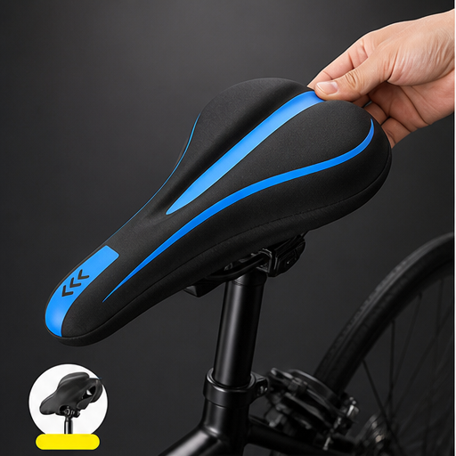 CushRide – Shock-Absorbing Gel Bike Saddle Cover lifestyle