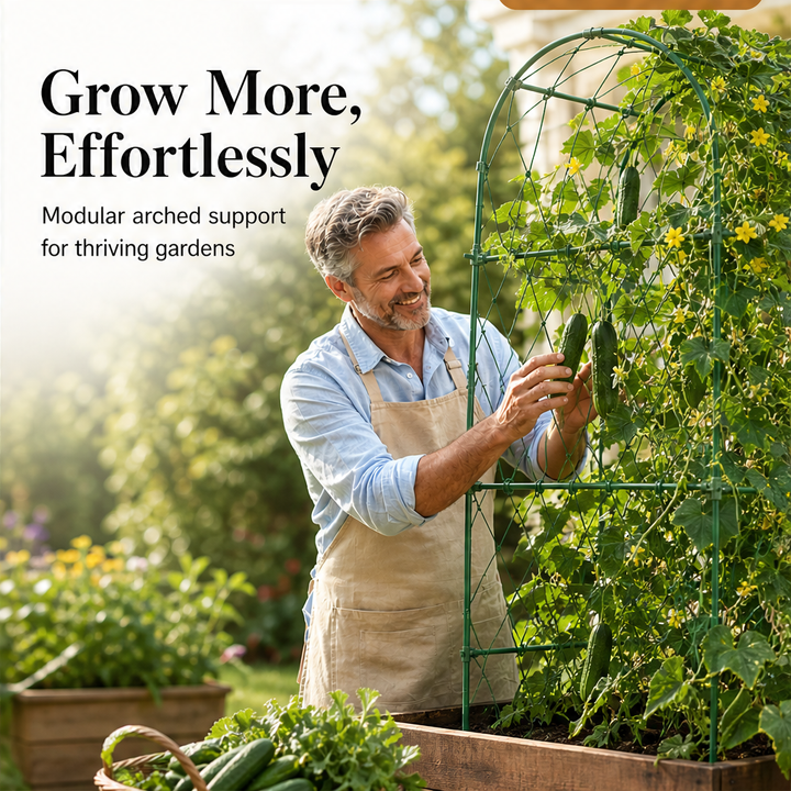 Vertigrow Arbor – Rust-Resistant Steel Climbing Plant Arch Trellis + 50% OFF features