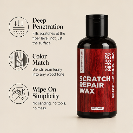 Grainrestor – Instant Scratch &amp; Scuff Repair Wax for Wood features