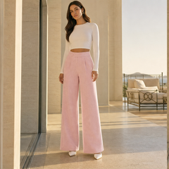 Marlowick – High-Waist Wide-Leg Trousers with Slimming Silhouette + 50% OFF