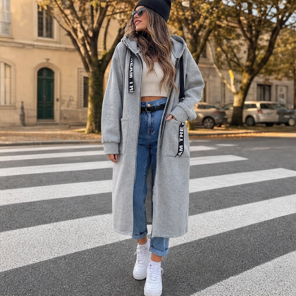 Willowdale – Longline Hooded Fleece Coat with Deep Pockets + 50% OFF lifestyle
