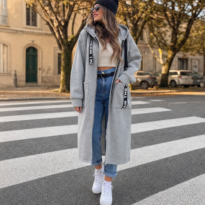 Willowdale – Longline Hooded Fleece Coat with Deep Pockets + 50% OFF lifestyle