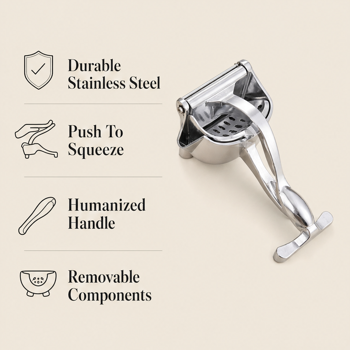 Zestforge – Heavy-Duty Stainless Steel Hand Citrus Juicer + 50% OFF features
