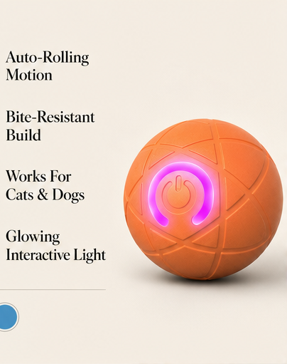 Romperoll – Auto-Bouncing Chew-Resistant Interactive Pet Ball + 50% OFF features