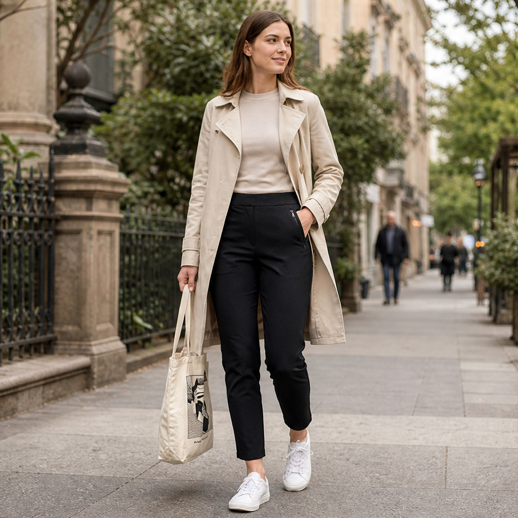 Tavelle – High-Waist Tummy Control Zipper-Pocket Stretch Pants + 50% OFF lifestyle