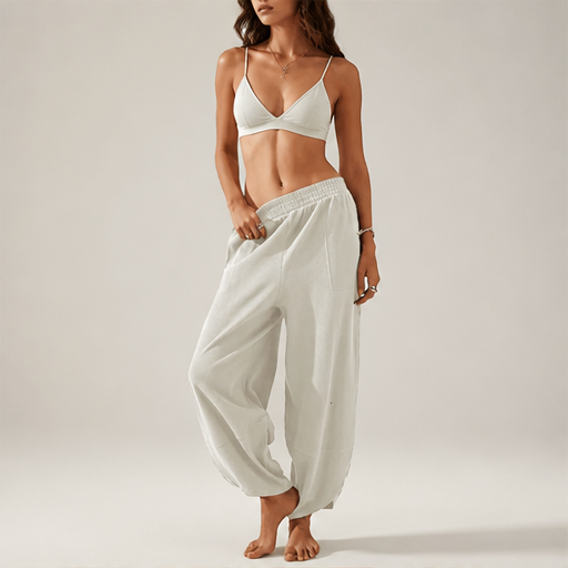 Alcove Palazzo – Elastic Waist Wide Leg Harem Pants with Pockets lifestyle
