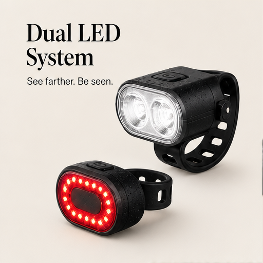 Nightforge – Dual LED Storm-Sealed Headlight and Taillight Set detail