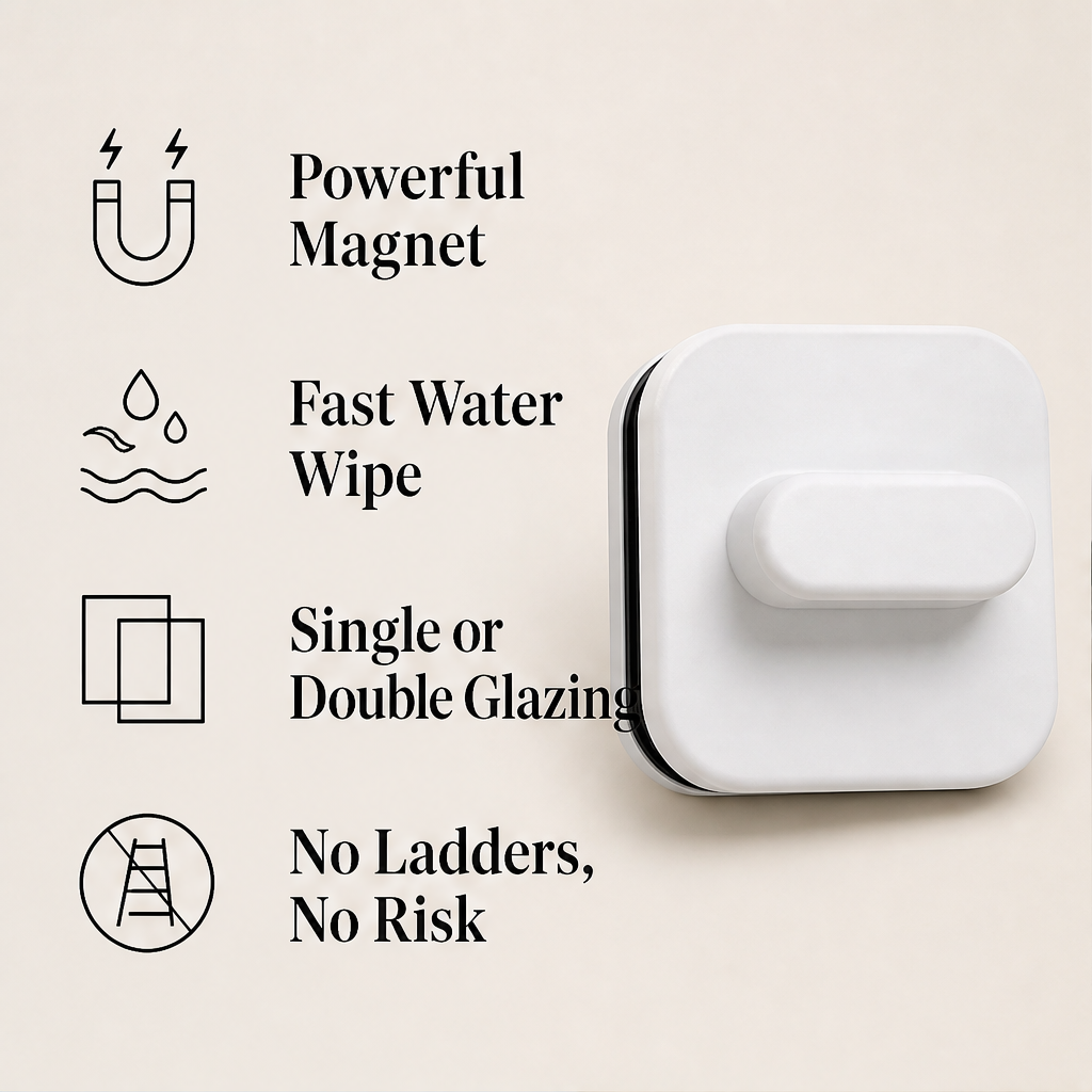 Clearwick – Dual-Sided Magnetic Window Cleaner + 50% OFF features