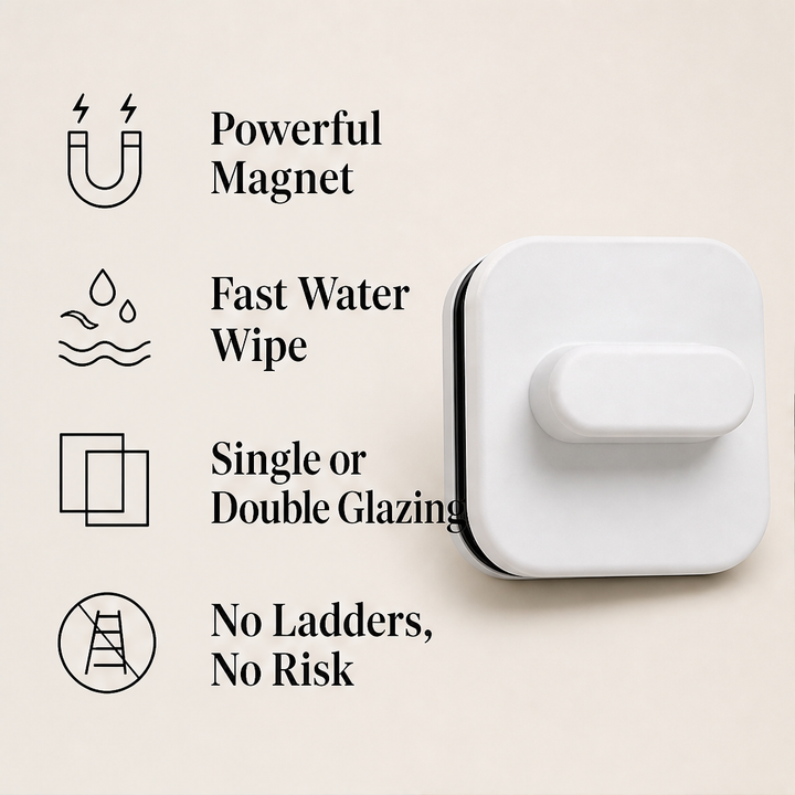 Clearwick – Dual-Sided Magnetic Window Cleaner + 50% OFF features
