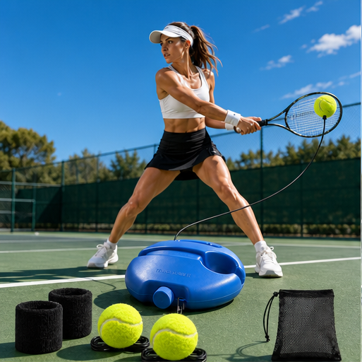 Rallywick – Solo Rebound Tennis Trainer with Cord Balls &amp; Mesh Bag + 50% OFF lifestyle