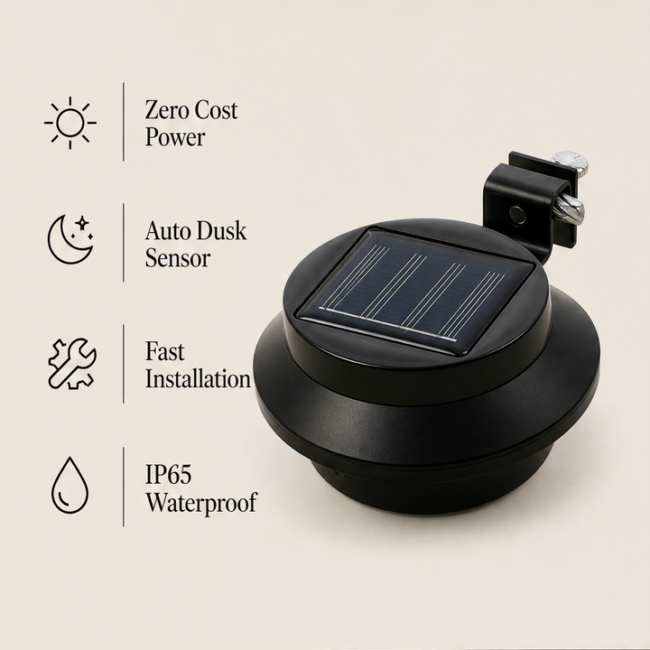 Suncroft – No-Wire Solar Wall Light for Fences, Rails &amp; Decks + 50% OFF features