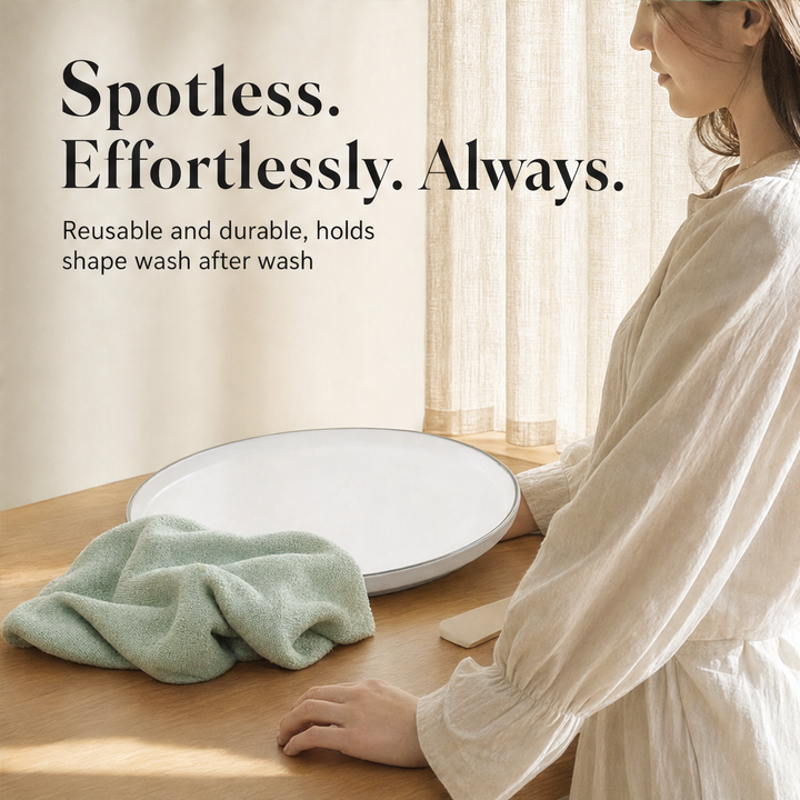 Wispure – Ultra-Fine Fiber Reusable Cleaning Cloths (20-Pack) + 1+1 FREE features