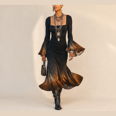 Sablecroft – Ombre Ribbed Knit Fitted Mermaid Midi Dress + 50% OFF