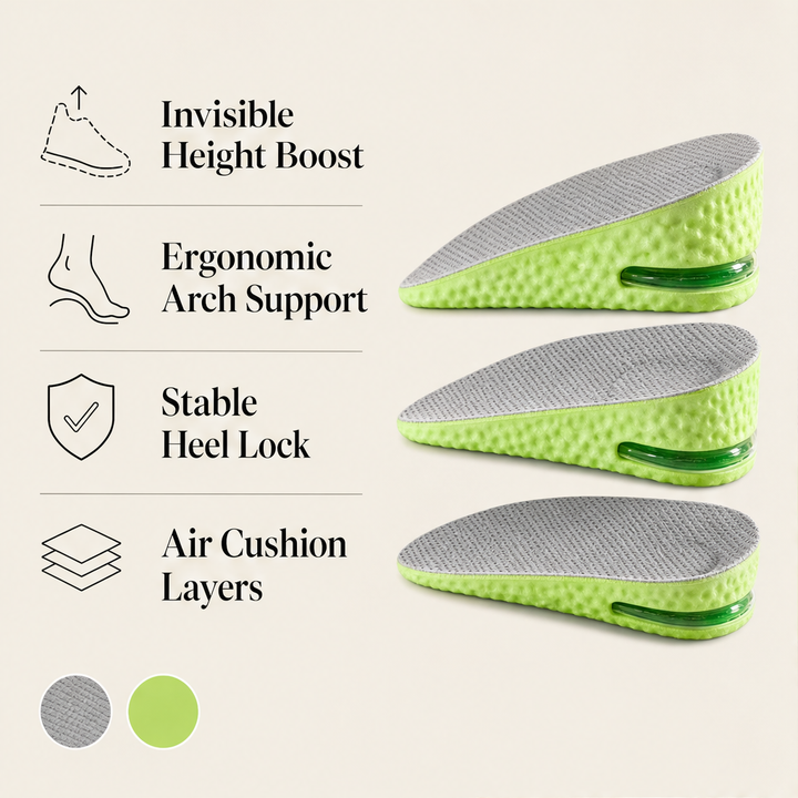 Ryzeon – Invisible Height Boost Air Cushion Insoles + 50% OFF features