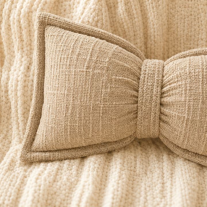 Bowveille – Sculptural Chenille Bow Throw Pillow with Insert + 50% OFF lifestyle