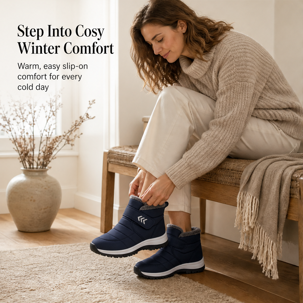 Warmtrek – Fleece-Lined Non-Slip Slip-On Winter Sneakers + 50% OFF features