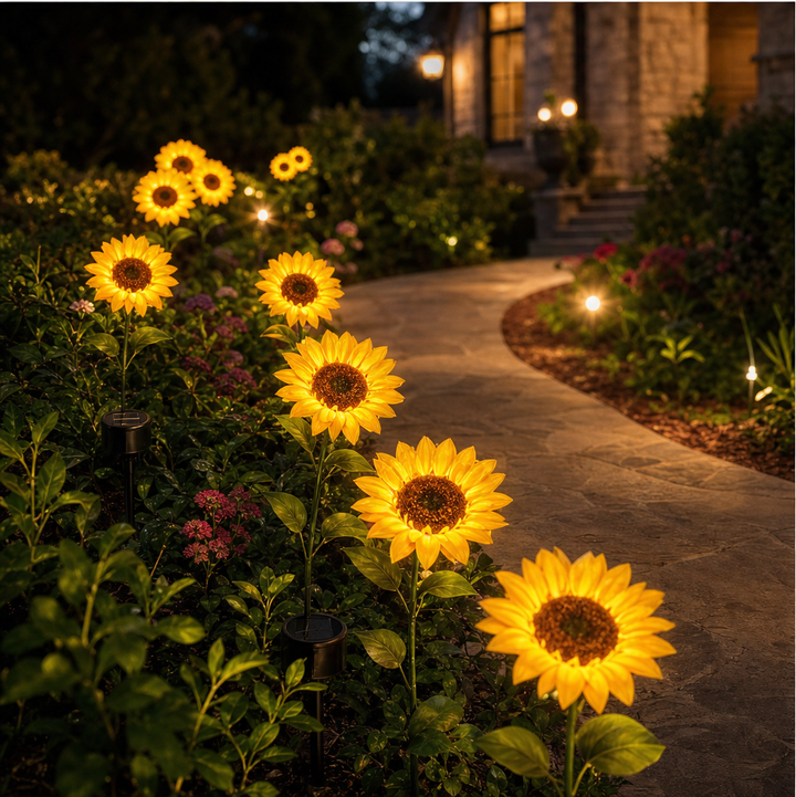 Sunhollow – Realistic Petals, Solar-Powered Sunflower Garden Lantern + 50% OFF lifestyle