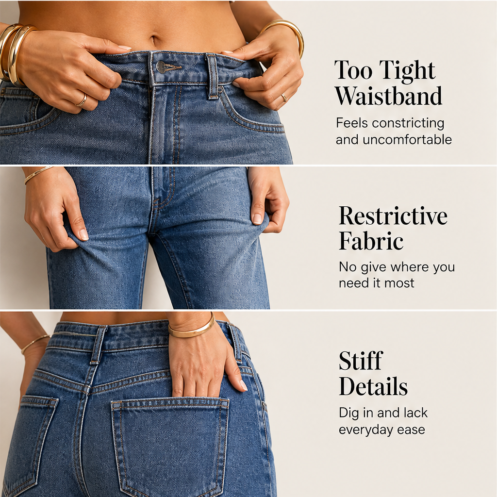 Millrow – Adjustable-Cuff High-Waist Balloon Jeans + 50% OFF features