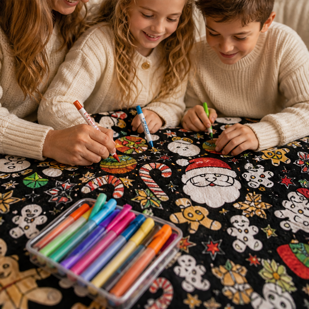 Huddlewick – DIY Color-Your-Own Fleece and Sherpa Family Blanket + 50% OFF lifestyle