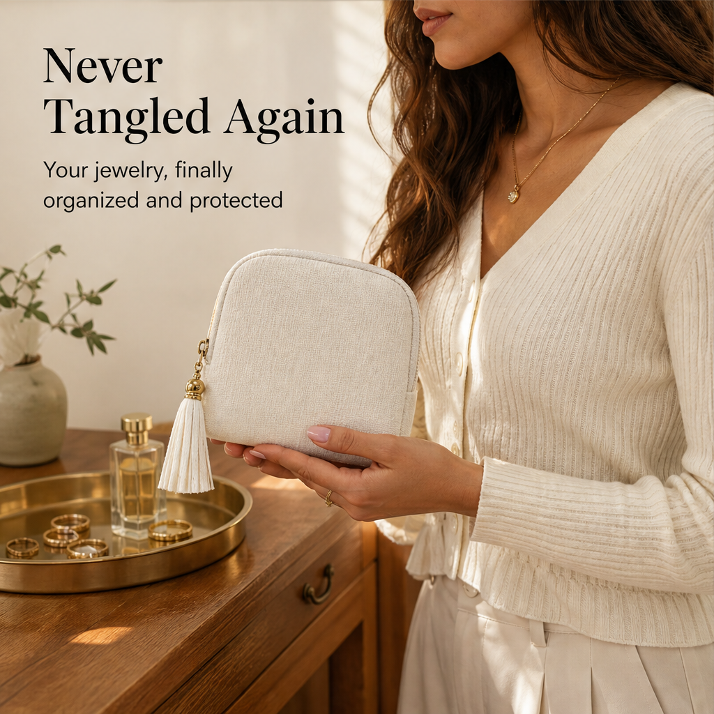 Fernaly – Tangle-Free Zippered Travel Jewelry Case + 50% OFF features