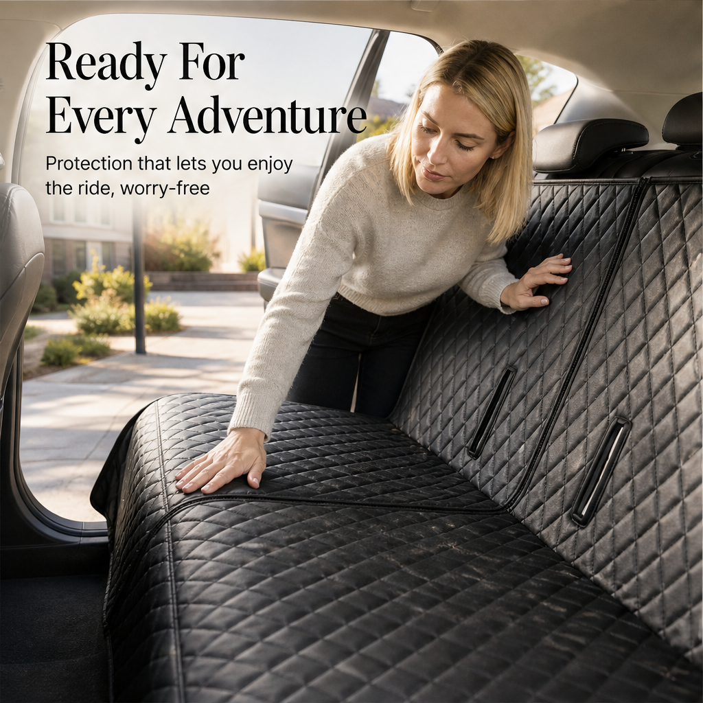 Kernow – Waterproof Split-Zip Foldable Dog Car Seat Cover + 50% OFF features