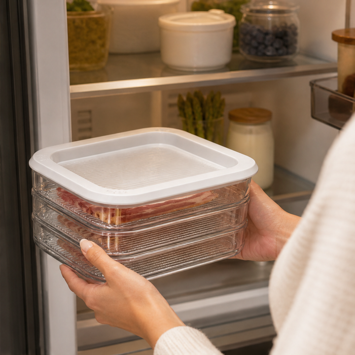 Stackwell – Airtight Stacking Fridge Storage Containers with Lid + 50% OFF lifestyle