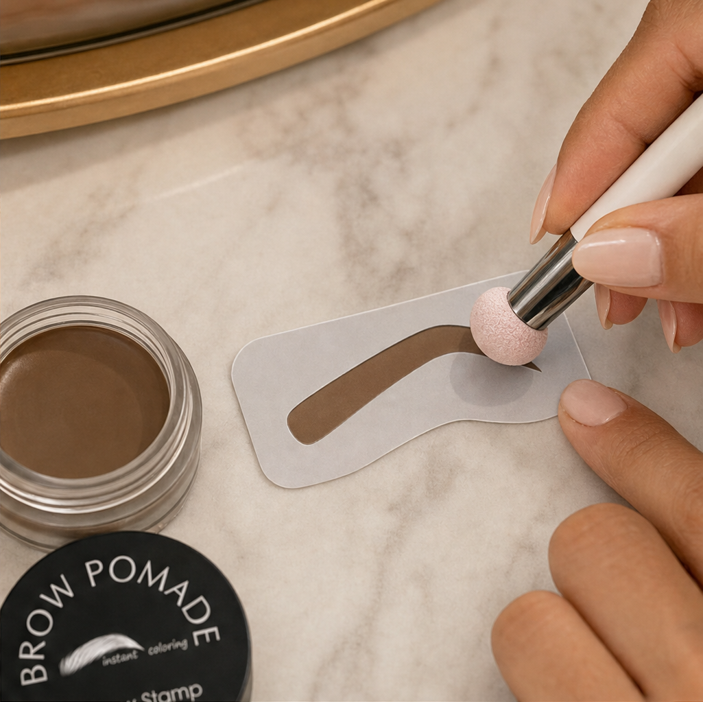 Archella – Waterproof Matte Brow Pomade Stamp Kit with 10 Reusable Templates + BUY 1 + PICK 1 FREE COLOR lifestyle